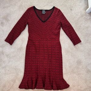 Gabby Skye red and black patterned dress